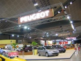 aerial view of the peugeot booth