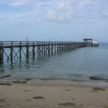 the jetty & diveboat at our doorstep