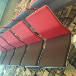 lined throughout are also these spill-resistant back-bendy designer-looking seats