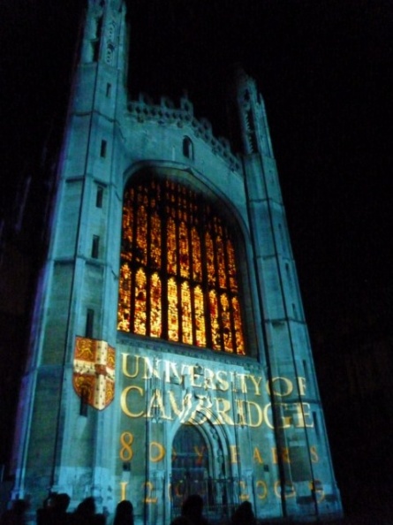 Cambridge 800th anniversary light show