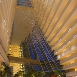 The linked glassways spanning the 3 towers