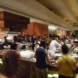 The buffet is packed!