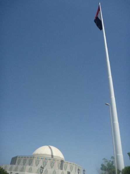 Behold, the largest free standing flagpole in the world!