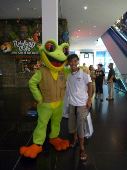 Shaun getting acquainted with his long lost froggie self
