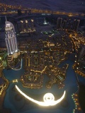 With an overhead view of the performing Dubai Fountain