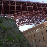 The bridge superstructure over the fort