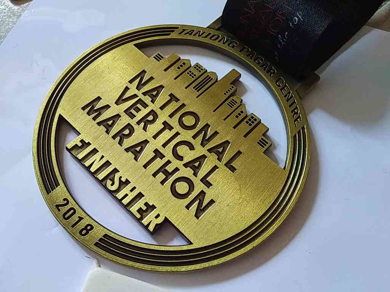 National vertical marathon Singapore Finisher Medal