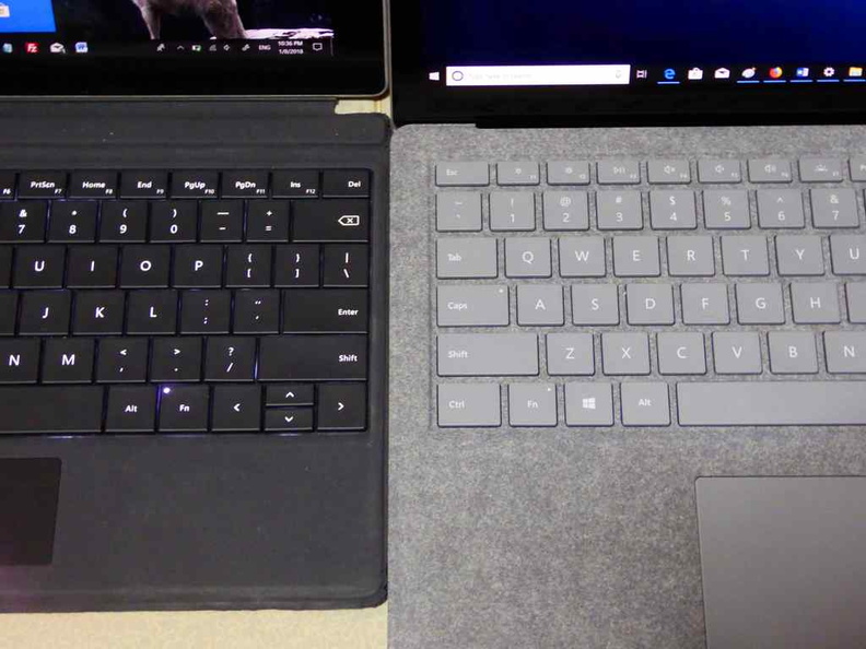 You get to see the more space you get with the keyboard when compared with a regular 10