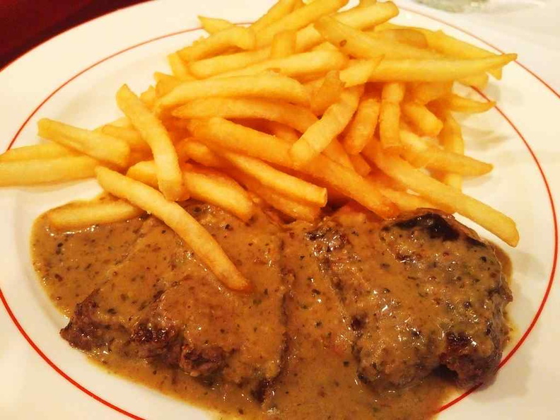 The steak and fries set in all its glory. It is the restaurant primary main course which patrons go for