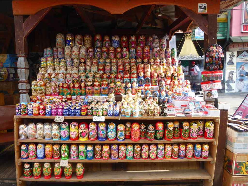 There are plenty of Russian dolls, you can get a very good bargain haggling prices down here. You can even bargain their offer price down further
