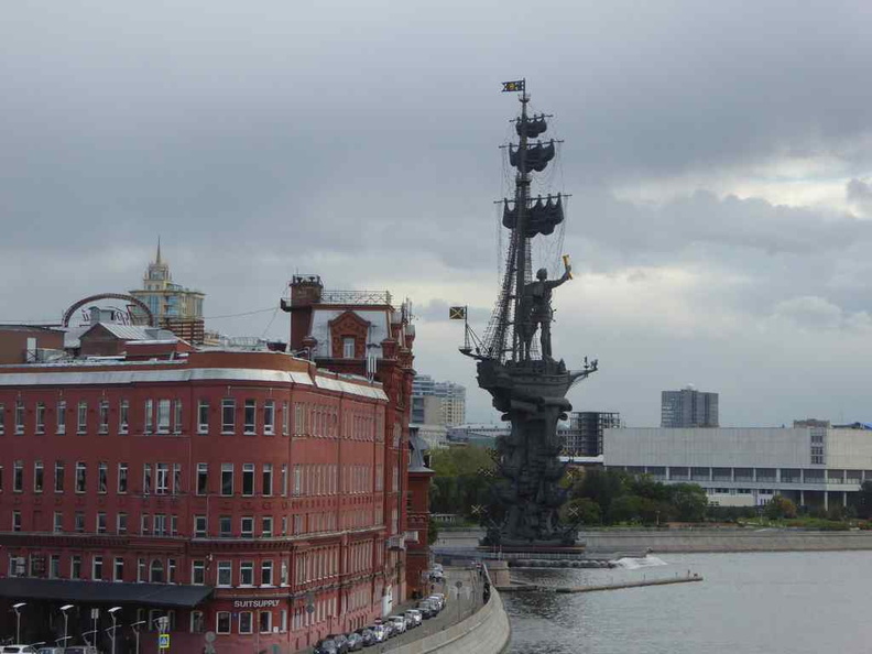 Commemorative statue honoring Tsar Peter the Great and the 300th anniversary of the Russian Navy