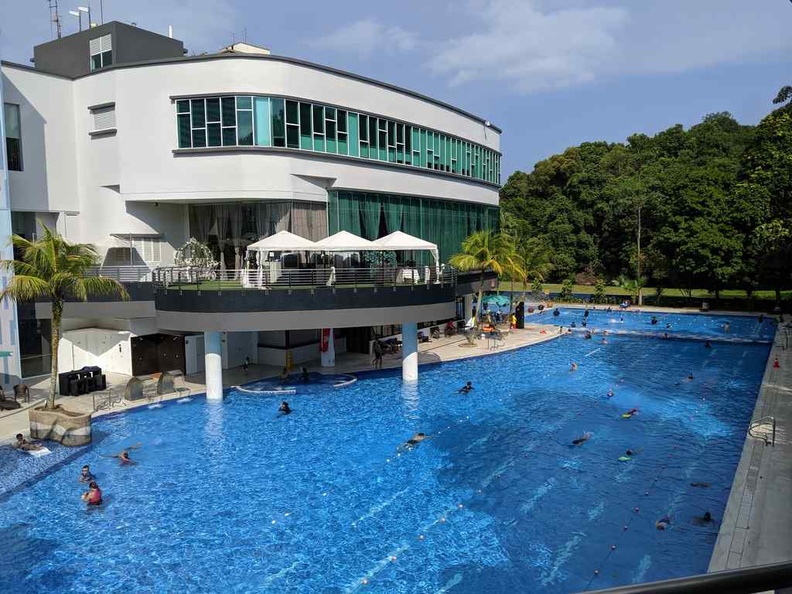 Overview of the swimming pool area