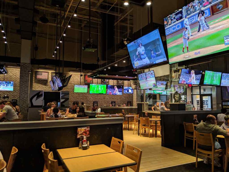 General ambience of the Buffalo wings sports bar