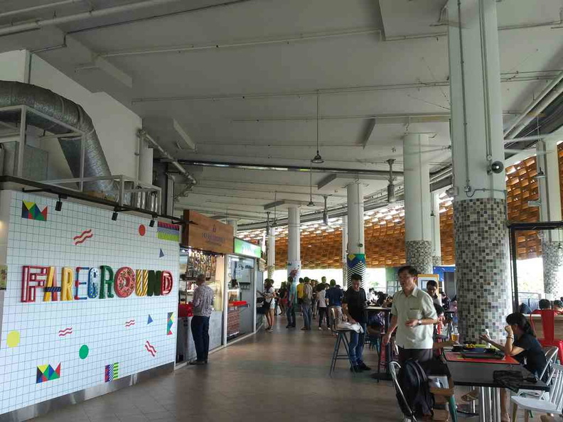 Main open airy areas of the pasir ris hawker centre