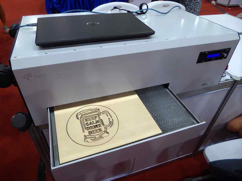 Lionsforge Craftlaser, affordable carbon dioxide laser cutter machines on display