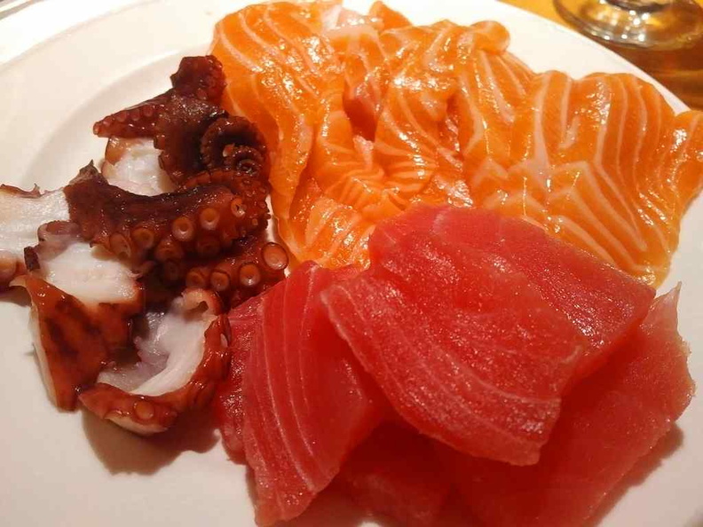  The Japanese Sashimi is fresh. Here, you have a choice of salmon, tuna and tako (octopus) balls