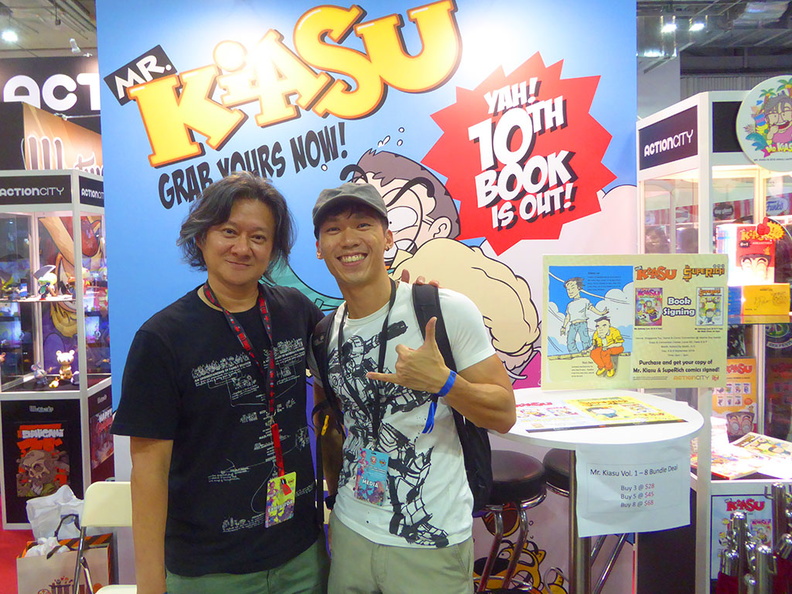 It was an honor meeting my childhood cartoon hero creator, Johnny Lau, the creator of Mr Kiasu