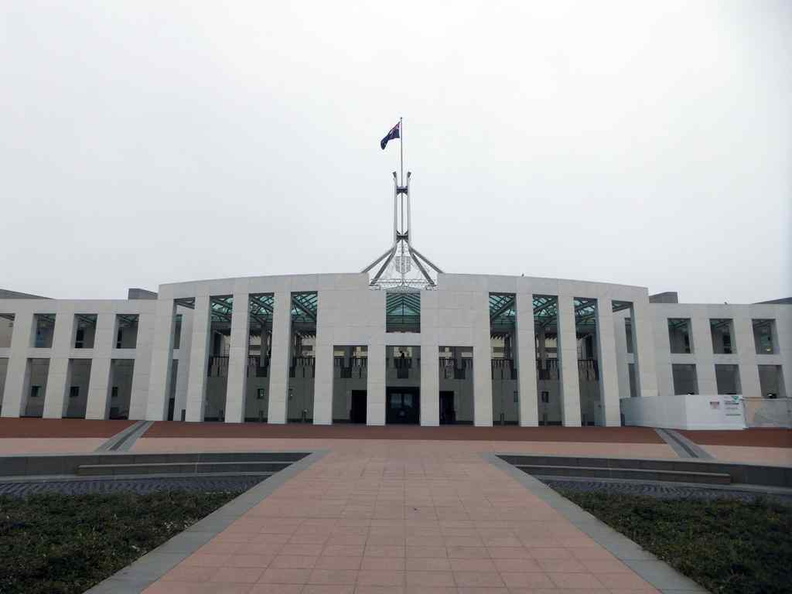  The front entrance of the new Parliament House