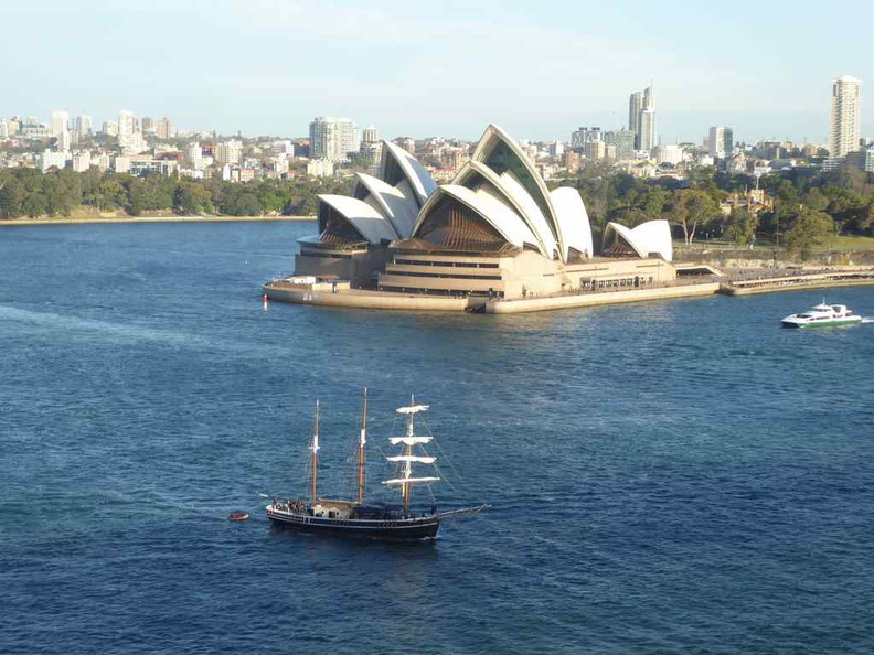 The opera house from the Harbour bridge