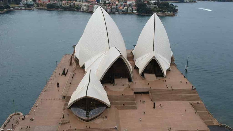 Aerial view of the Sydney opera house