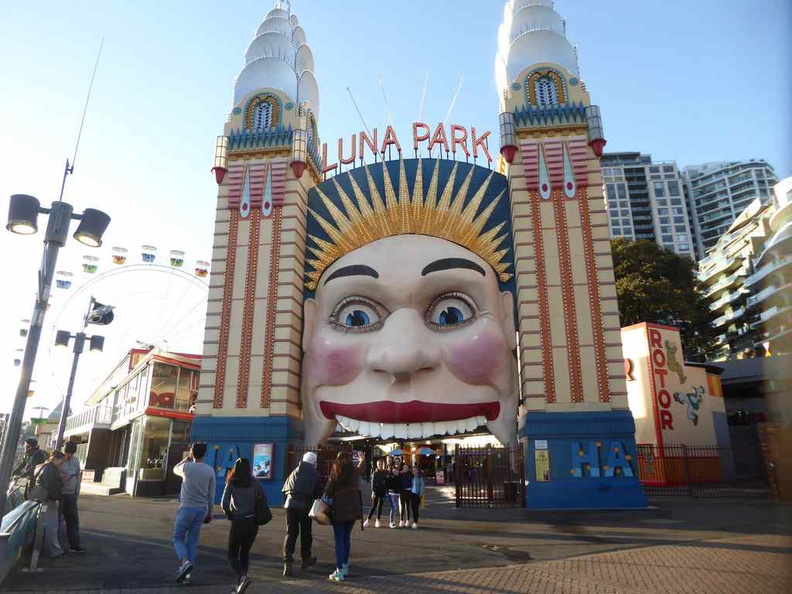 Welcome! greeting you is the iconic large face entrance of Luna Park