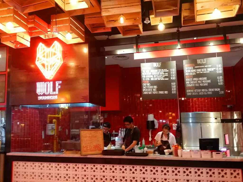 The Wolf burger first outlet at Suntec city inside the Pasarbella food court