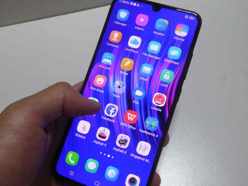 The phone feels solid and balanced in-hand. It feels like a finished product, which is a big plus for the price point. The plastic finish don't make the phone feel cheap either