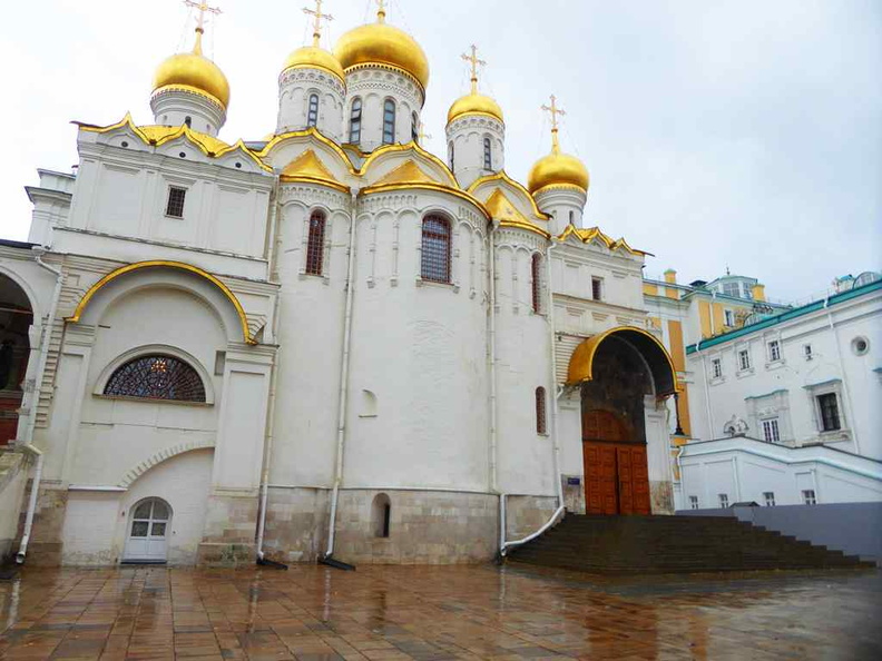 The Cathedral of the Annunciation as viewed from cathedral square. It is a Russian Orthodox church dedicated to the Annunciation of the Theotokos