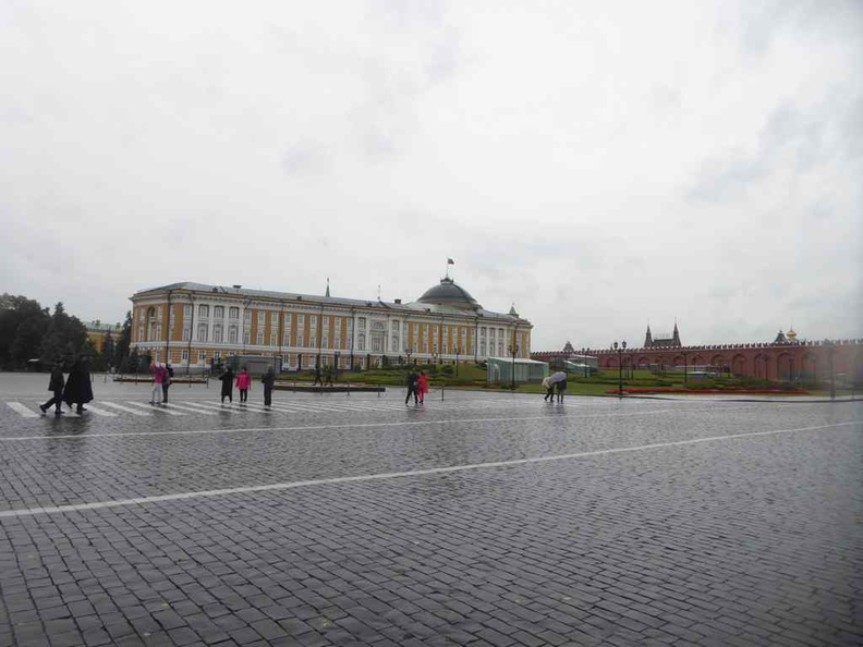 The Ivanovskaya square on the east inner Kremlin. It is surrounded by administrative buildings, such as the Senatskiy Dvorets