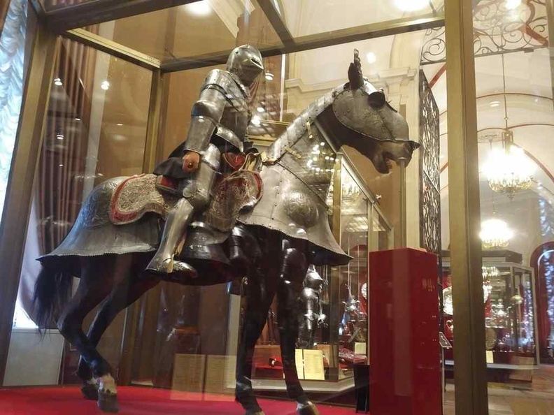 Armour carvery collection, here we have horse mounted Armour as well as swords and guns on display