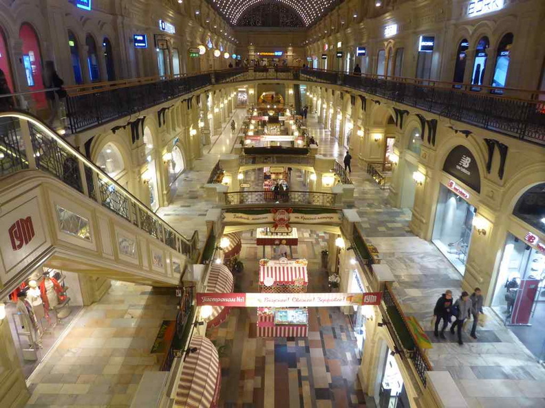 The mall open atrium viewed from the top floors