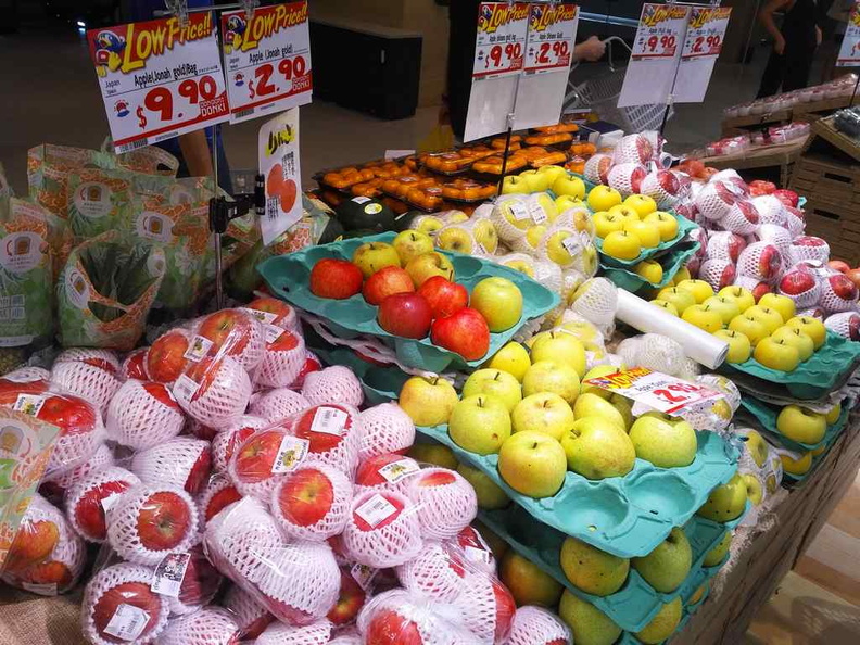 Fresh fruit produce, you can find an assortment of mostly Japanese fruit imports