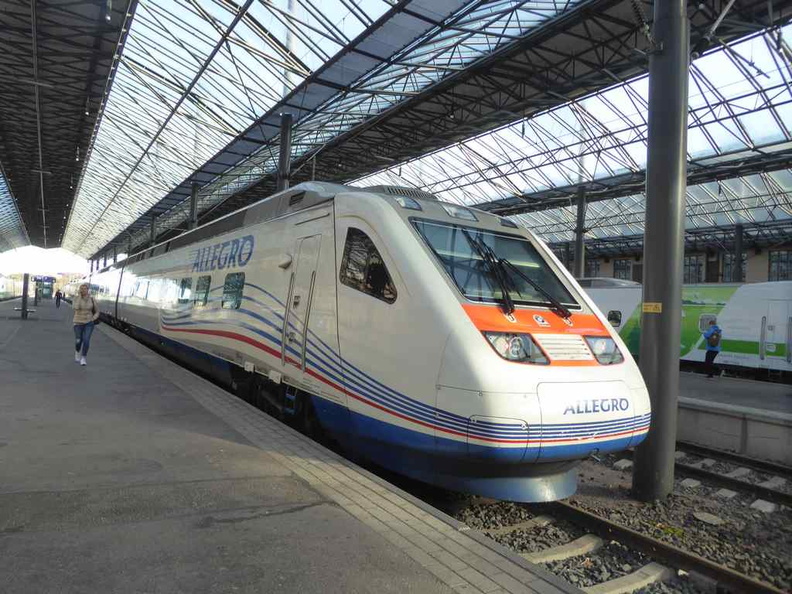 The Allegro trains which runs from major European cities into Russia through the high speed rail route