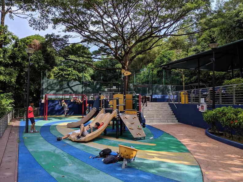 The establishment outdoor children playground 