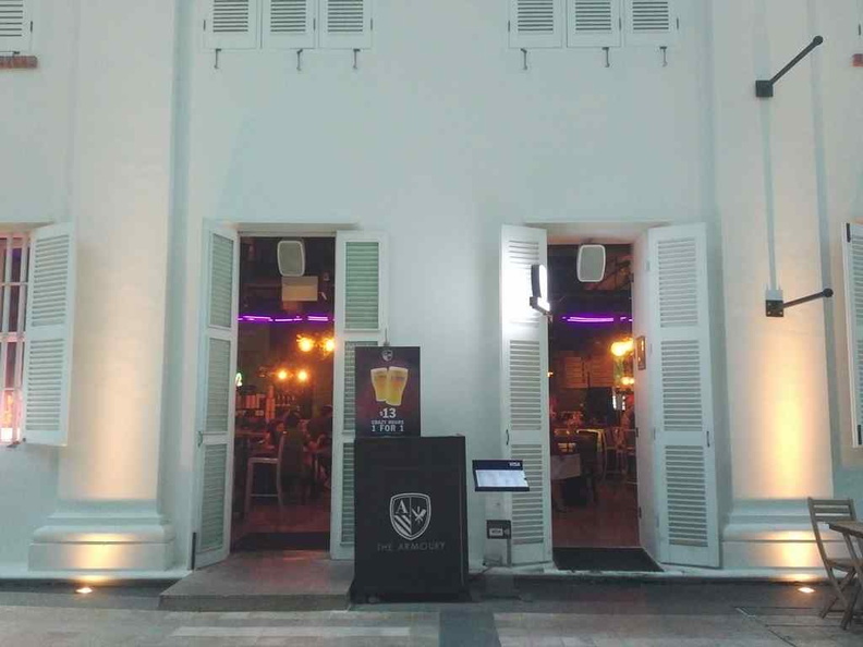 Welcome to the Armoury! The bar is hidden in one of the rows of colonial-looking shophouses along the South Beach along nicoll highway