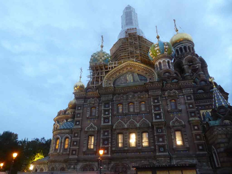 The Cathedral Savior on the Spilled Blood at night