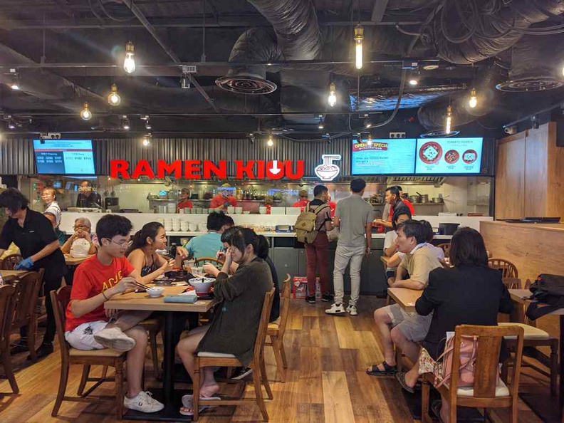 RAMEN KIOU backed by Japanese-Chinese cuisine chain operator Daishin Jitsugyo. It is the largest food court outlet here