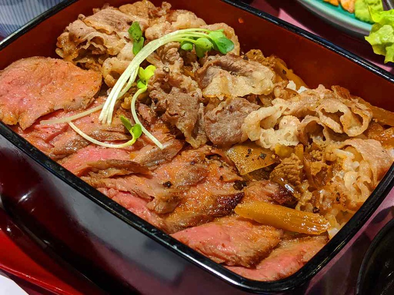 Double Beef Zen bowl, one of the recommended dishes here at $17.90 per pop