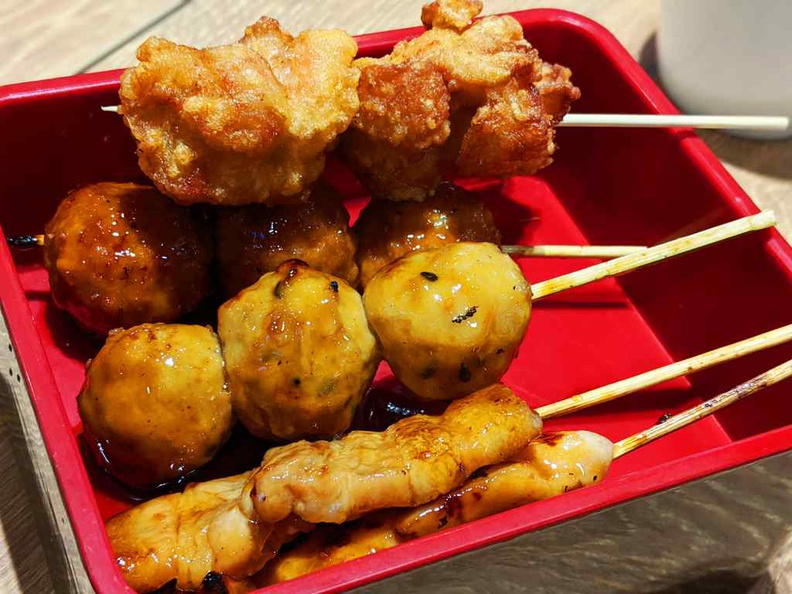 Charcoal-grilled Yakitori served as a side to go with your meal