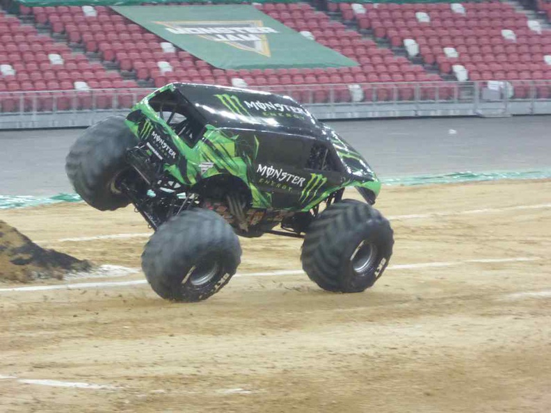 Monster energy holding a 2 two-wheeler in the 2 wheel challenge