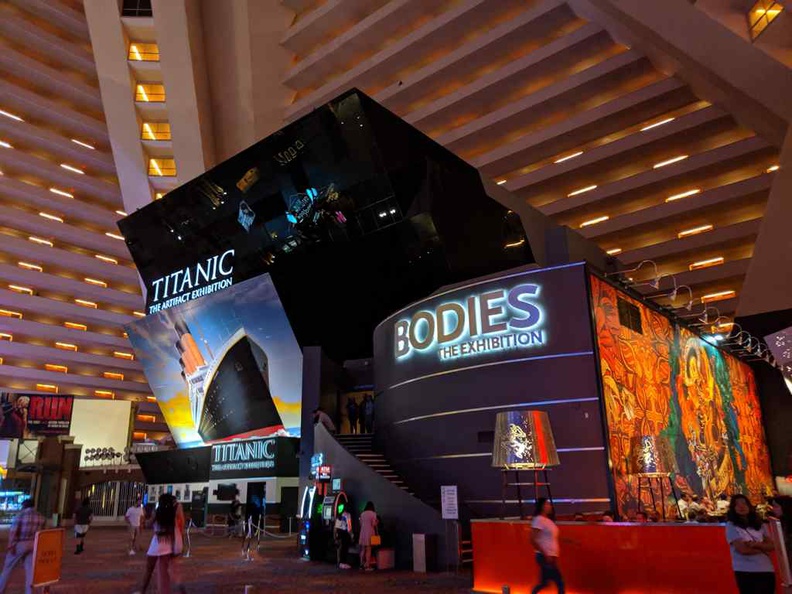 There are a mix of permanent Museums attractions, like Titanic and Bodies worlds brought in by the MGM group