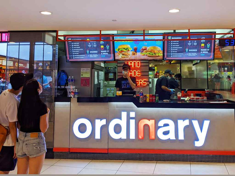 The Ordinary burgers joint in the basement 1 of City Square mall in Farrer Park