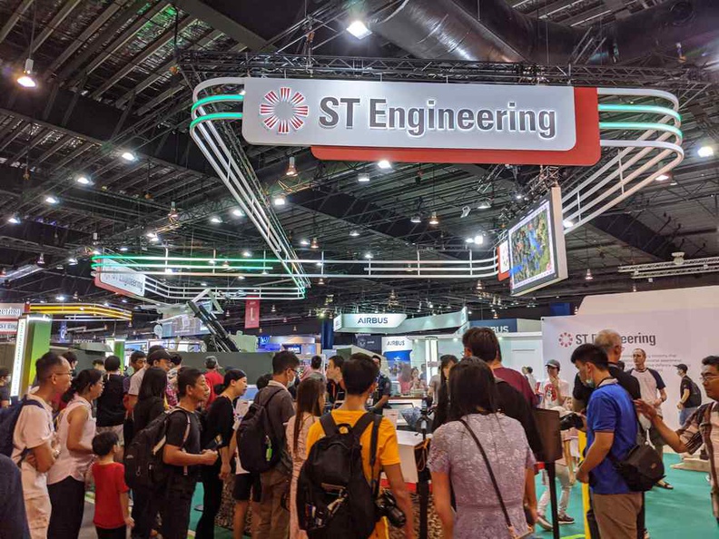 ST engineering booths where most of the crowds are on public days.