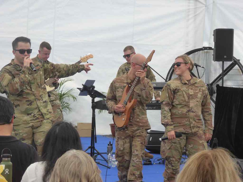 US Airforce Music band of the Pacific rocking tunes out at the Marquee tent