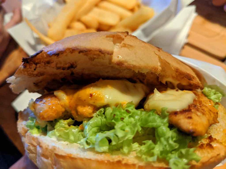 Grilled chicken burger