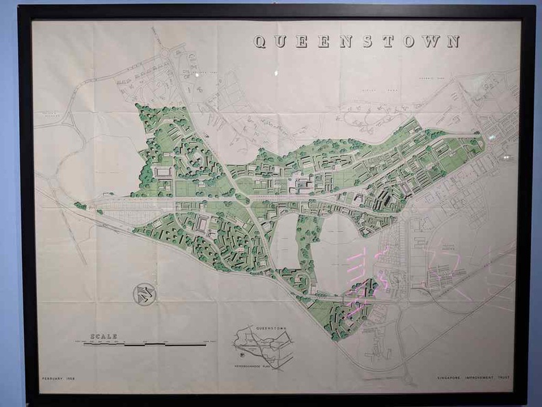 Early map of Queenstown in the 1958