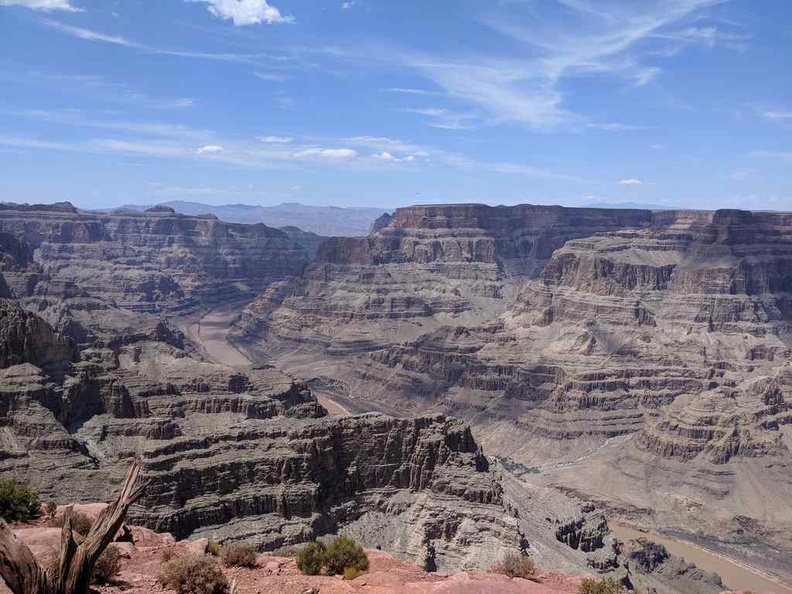 Beautiful sight of the gorge and the Colorado river which craved the canyon over millions of years of water erosion