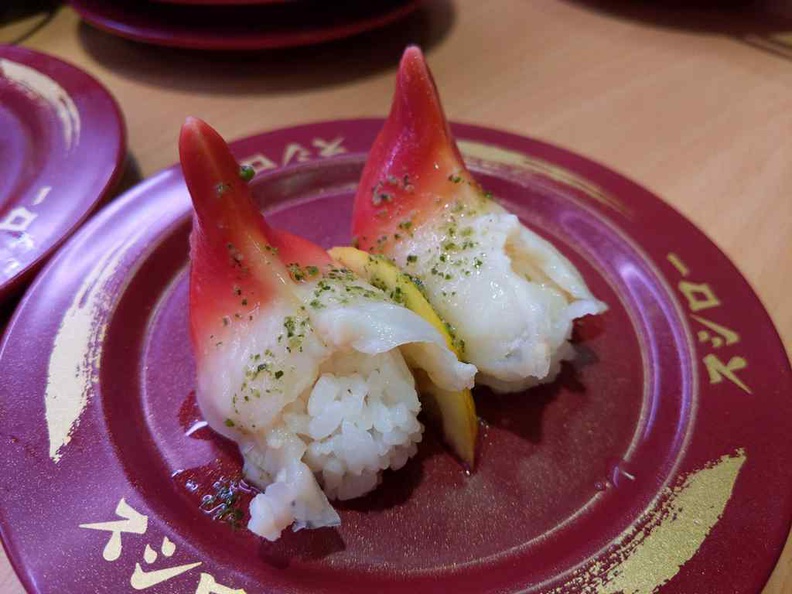 Sushiro sushi Crab claw-like looking surf clam ($2.20)