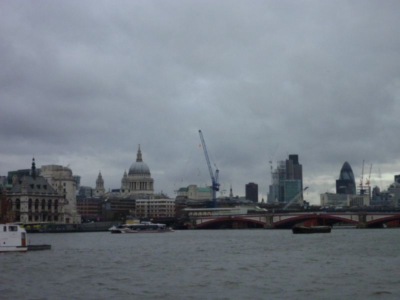 A view of blackfriars and St pauls from a distance