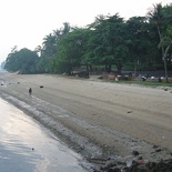 view of the beach from the jetty
